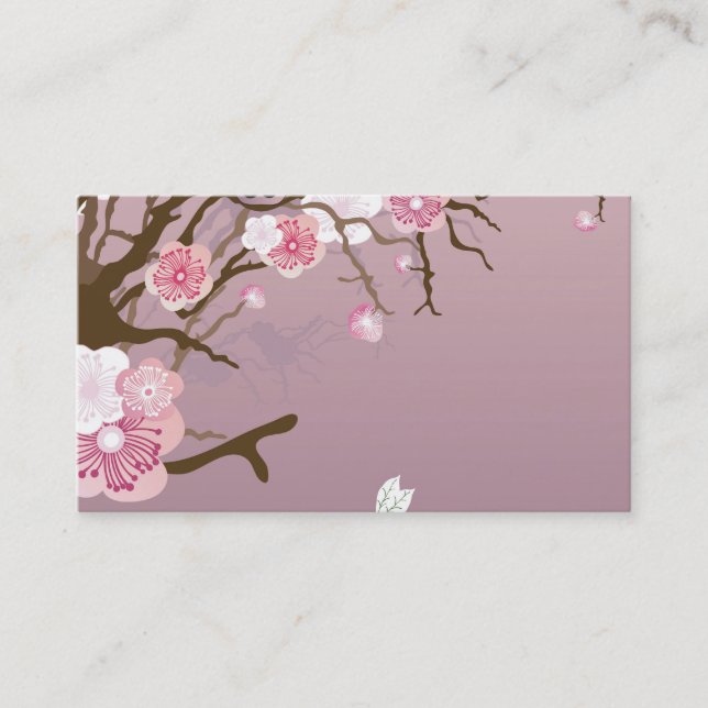 Tarjeta de visita de la flor de cerezo (Anverso)