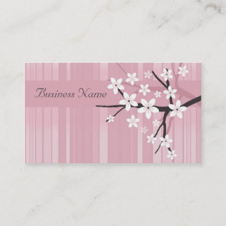 Tarjeta de visita de la flor de cerezo