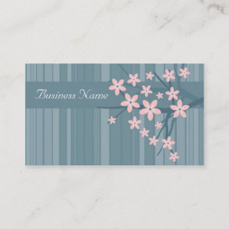 Tarjeta de visita de la flor de cerezo