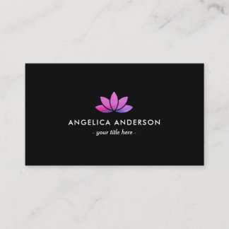 Tarjeta de visita de la flor de Lotus de la