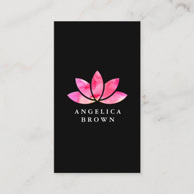 Tarjeta de visita de la flor de Lotus de la (Anverso)