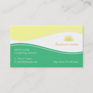Tarjeta de visita de la flor de Lotus de la yoga