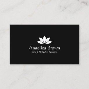 Tarjeta de visita de la flor de Lotus negro y