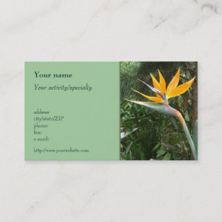 Tarjeta de visita de la "flor tropical"