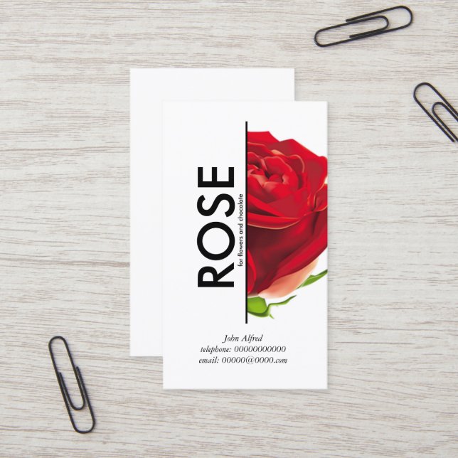 Tarjeta de visita de la floristería (Anverso/Reverso In Situ)