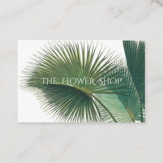 tarjeta de visita de la floristería (Anverso)