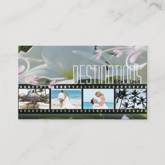 Tarjeta de visita de la foto del Plumeria de la (Anverso)