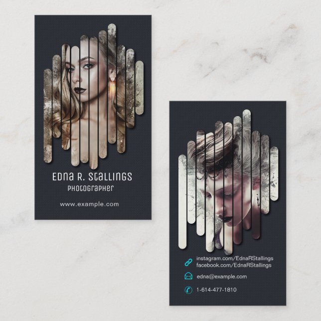 Tarjeta de visita de la fotografía (Anverso / Reverso)