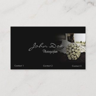 Tarjeta de visita de la fotografía de la boda