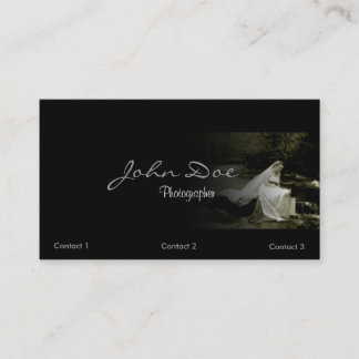 Tarjeta de visita de la fotografía de la boda