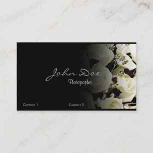 Tarjeta de visita de la fotografía de la boda