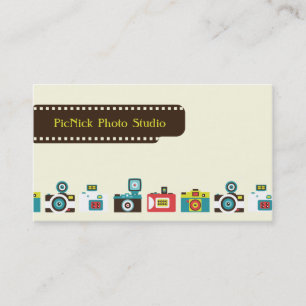 Tarjeta de visita de la fotografía de las cámara