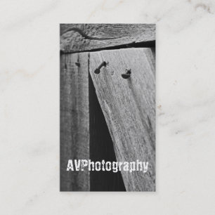 Tarjeta de visita de la fotografía del clavo que