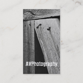 Tarjeta de visita de la fotografía del clavo que