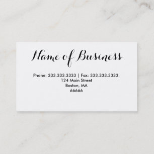 Tarjeta de visita de la fotografía del estilo de
