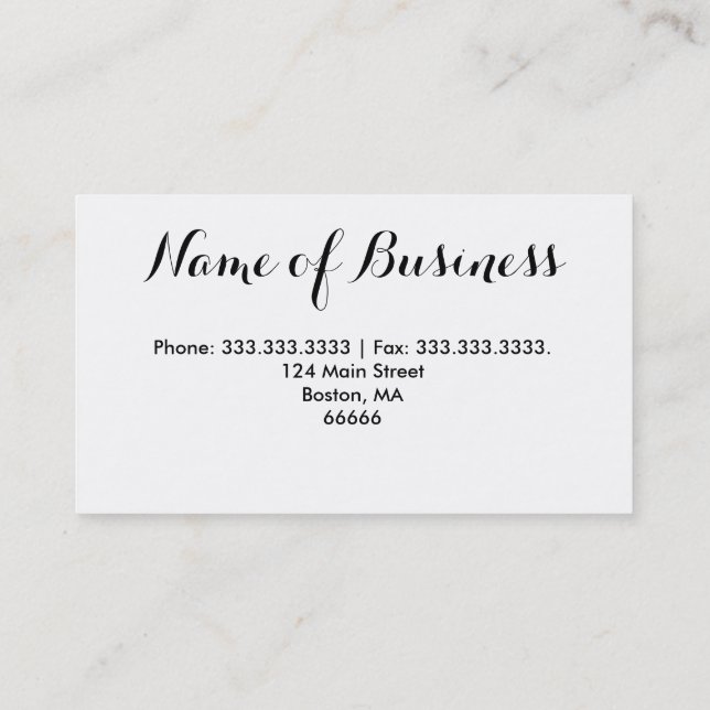 Tarjeta de visita de la fotografía del estilo de (Reverso)