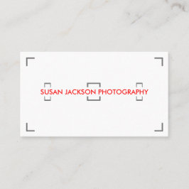 Tarjeta de visita de la fotografía del visor