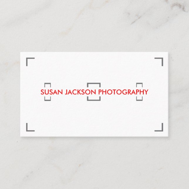 Tarjeta de visita de la fotografía del visor (Anverso)