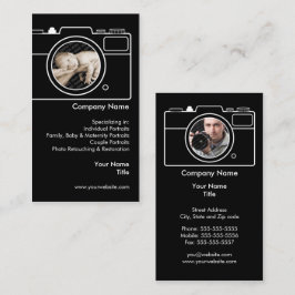 Tarjeta de visita de la fotografía - negro y