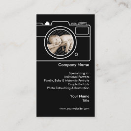 Tarjeta de visita de la fotografía - negro y