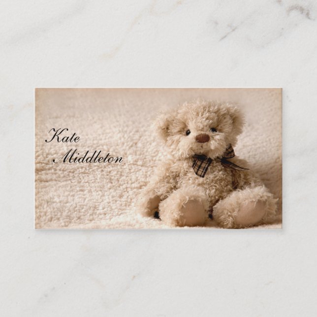 Tarjeta de visita de la fotografía - oso de (Anverso)