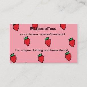 Tarjeta de visita de la fresa