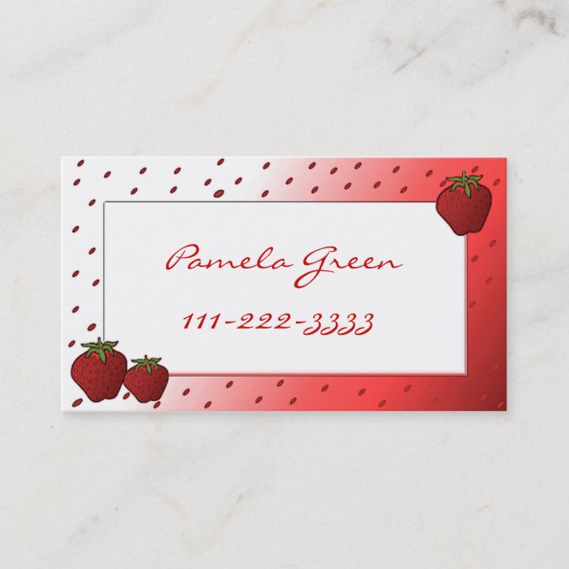 Tarjeta de visita de la fresa (Anverso)