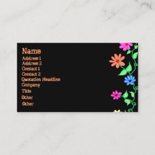 Tarjeta de visita de la frontera de la flor