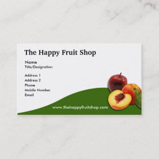 Tarjeta de visita de la fruta