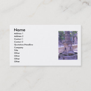 Tarjeta de visita de la fuente