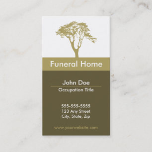 Tarjeta de visita de la funeraria