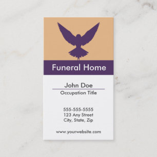 Tarjeta de visita de la funeraria