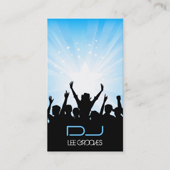 Tarjeta de visita de la gente del fiesta (Anverso)