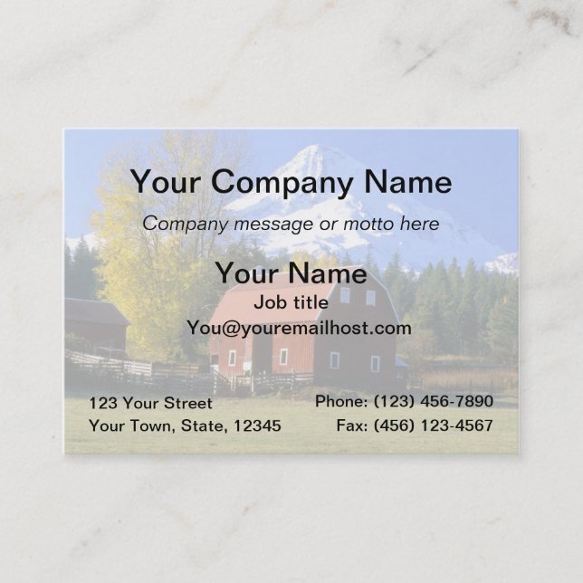 Tarjeta de visita de la granja (Anverso)