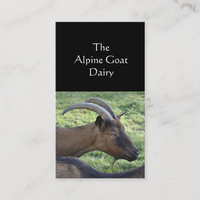 Tarjeta de visita de la granja de la cabra (Anverso)