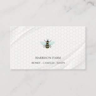 Tarjeta de visita de la granja de miel de abeja vi