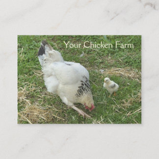 Tarjeta de visita de la granja de pollo