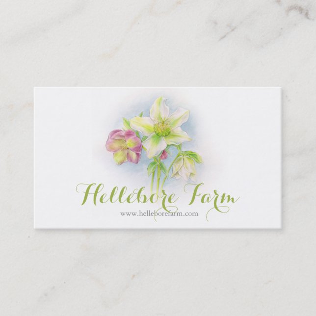 Tarjeta de visita de la granja del arte de la flor (Anverso)