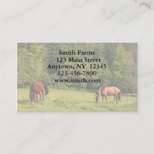 Tarjeta de visita de la granja del caballo