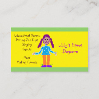 Tarjeta de visita de la guardería - personalizable