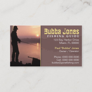 Tarjeta de visita de la guía de la pesca