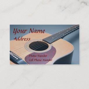 Tarjeta de visita de la guitarra