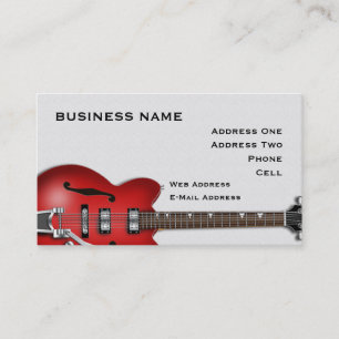 Tarjeta de visita de la guitarra