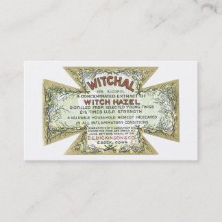 Tarjeta de visita de la hamamelis del vintage