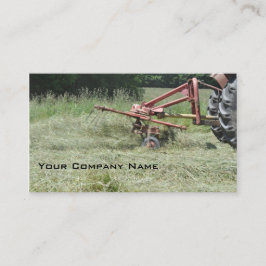 Tarjeta de visita de la henificadora de heno