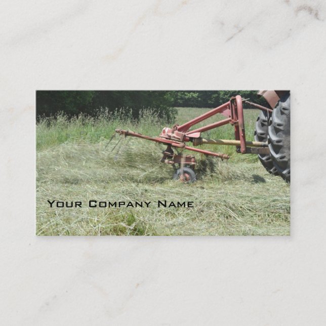 Tarjeta de visita de la henificadora de heno (Anverso)