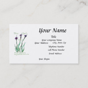 Tarjeta de visita de la hierba de ojos azules