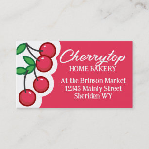 tarjeta de visita de la hornada del panadero de la