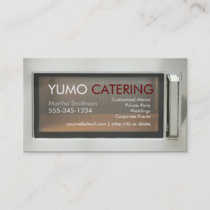Tarjeta de visita de la hospitalidad del horno del