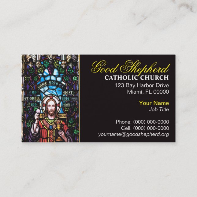 Tarjeta de visita de la iglesia (Anverso)